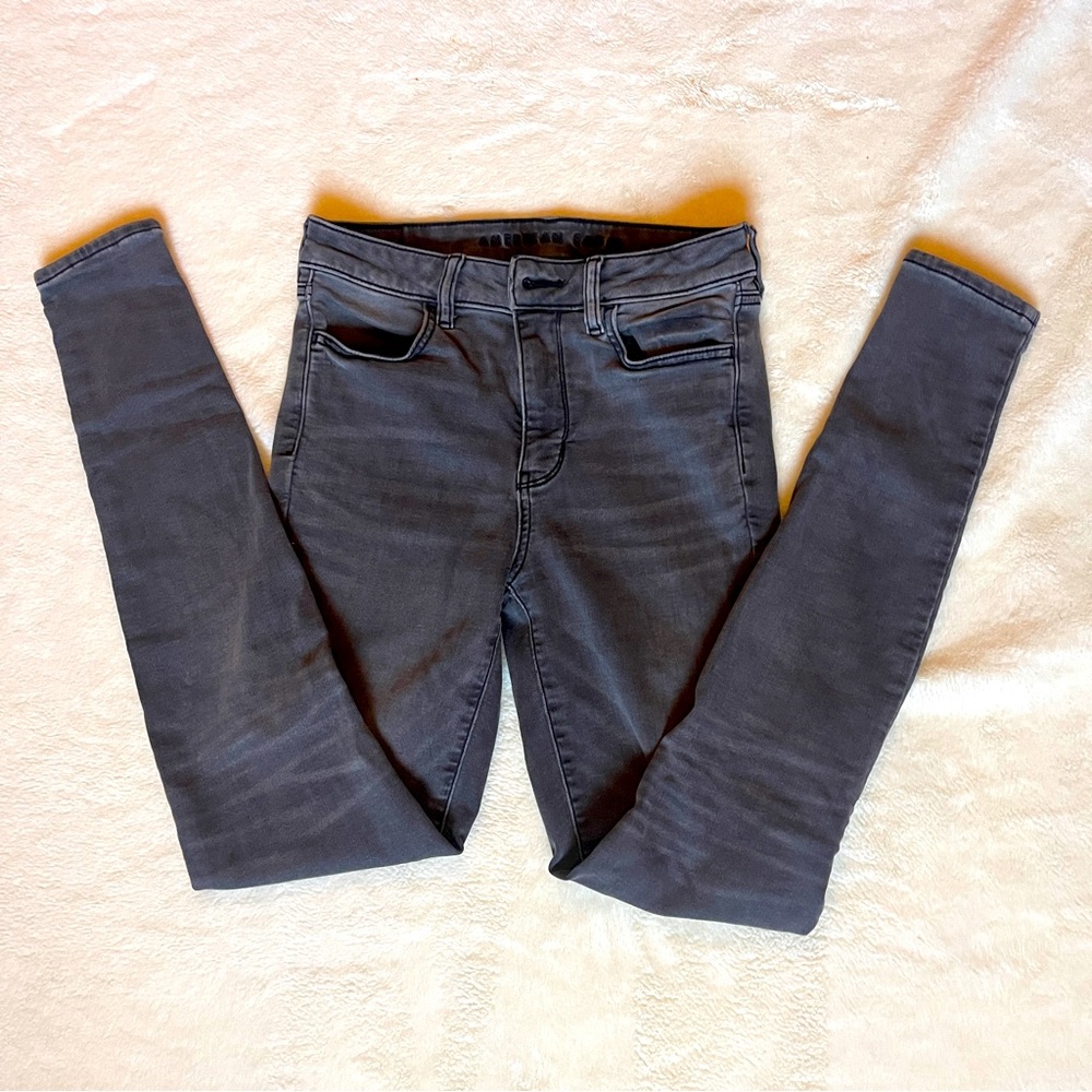American eagle high-rise jeggings dark gray skinny jeans